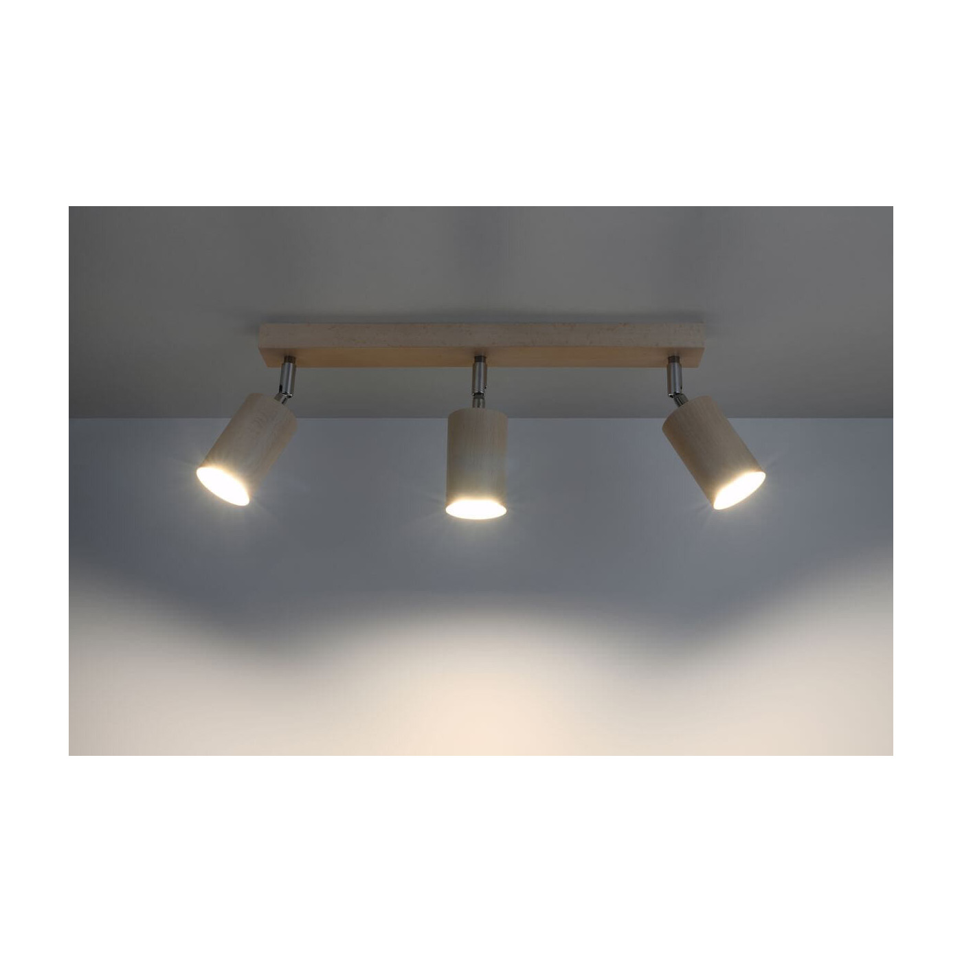 Plafon Berg 3 Naturalne Drewno SL.0703 Sollux