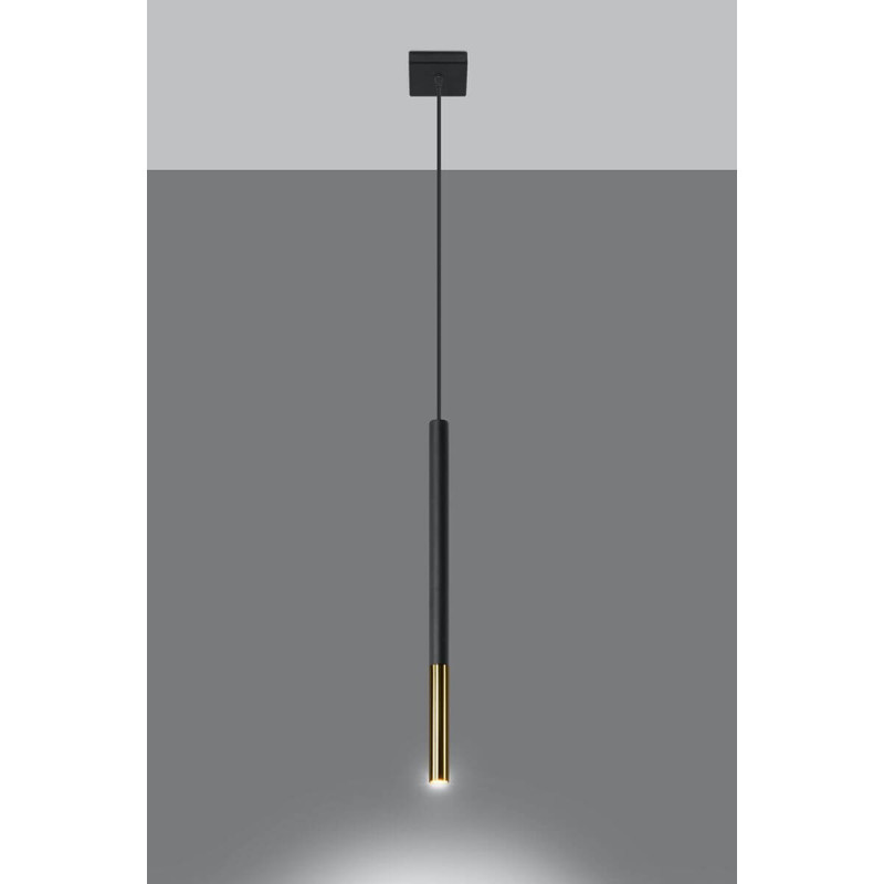 Lampa Wisząca Mozaica 1 Czarny/Złoty SL.0891 Sollux