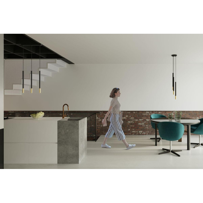 Lampa Wisząca Mozaica 1 Czarny/Złoty SL.0891 Sollux