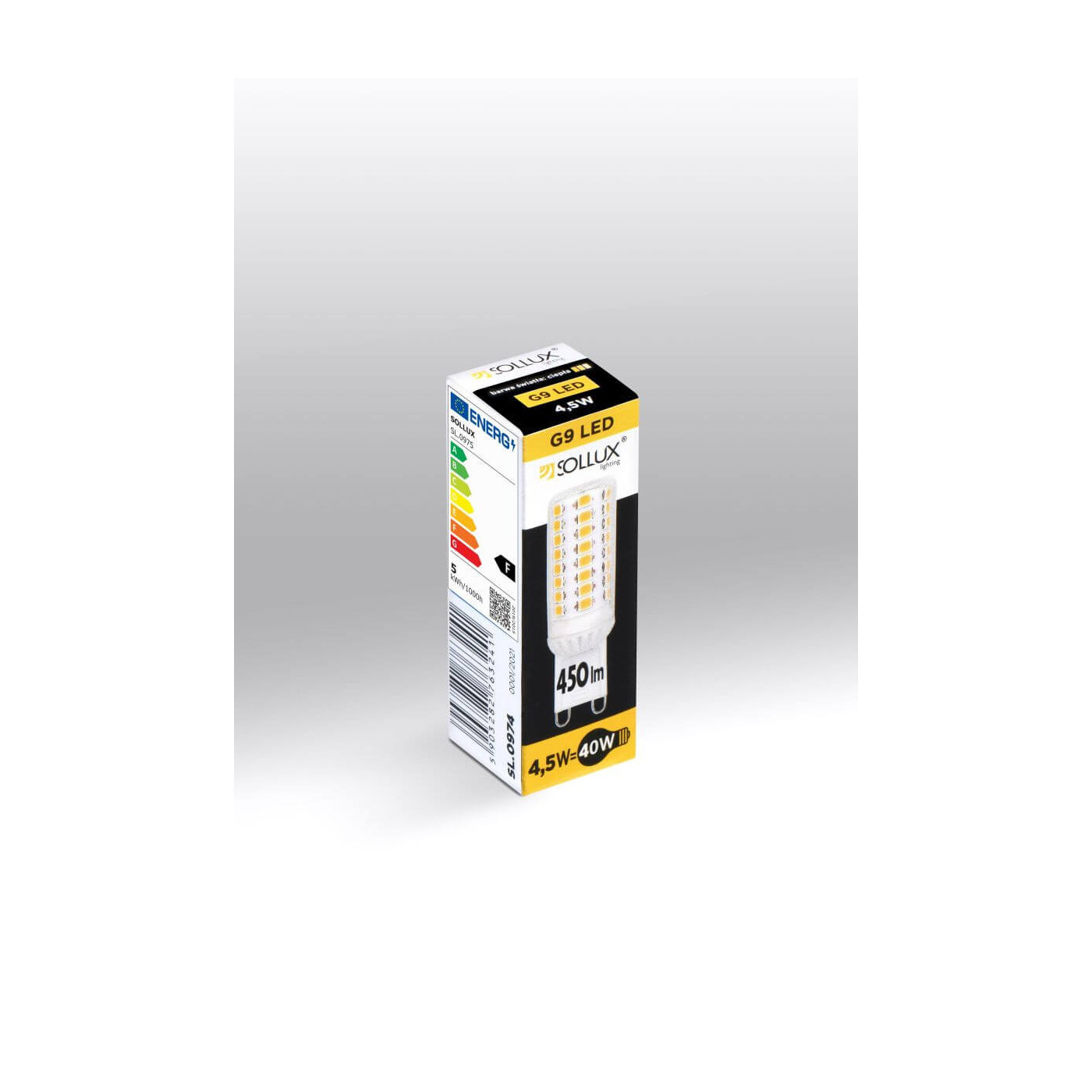 Żarówka LED G9 3000K 4,5W 450lm SL.0974 Sollux