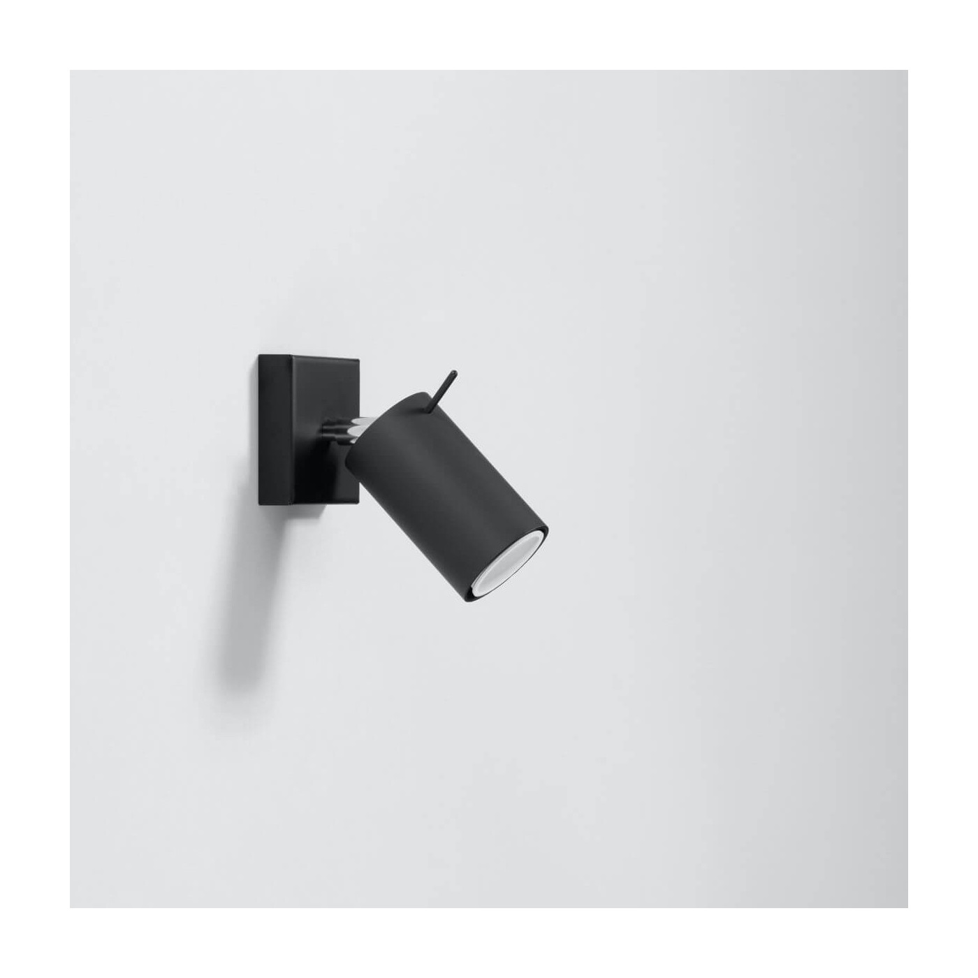 Kinkiet Ring Czarny SL.0091 Sollux