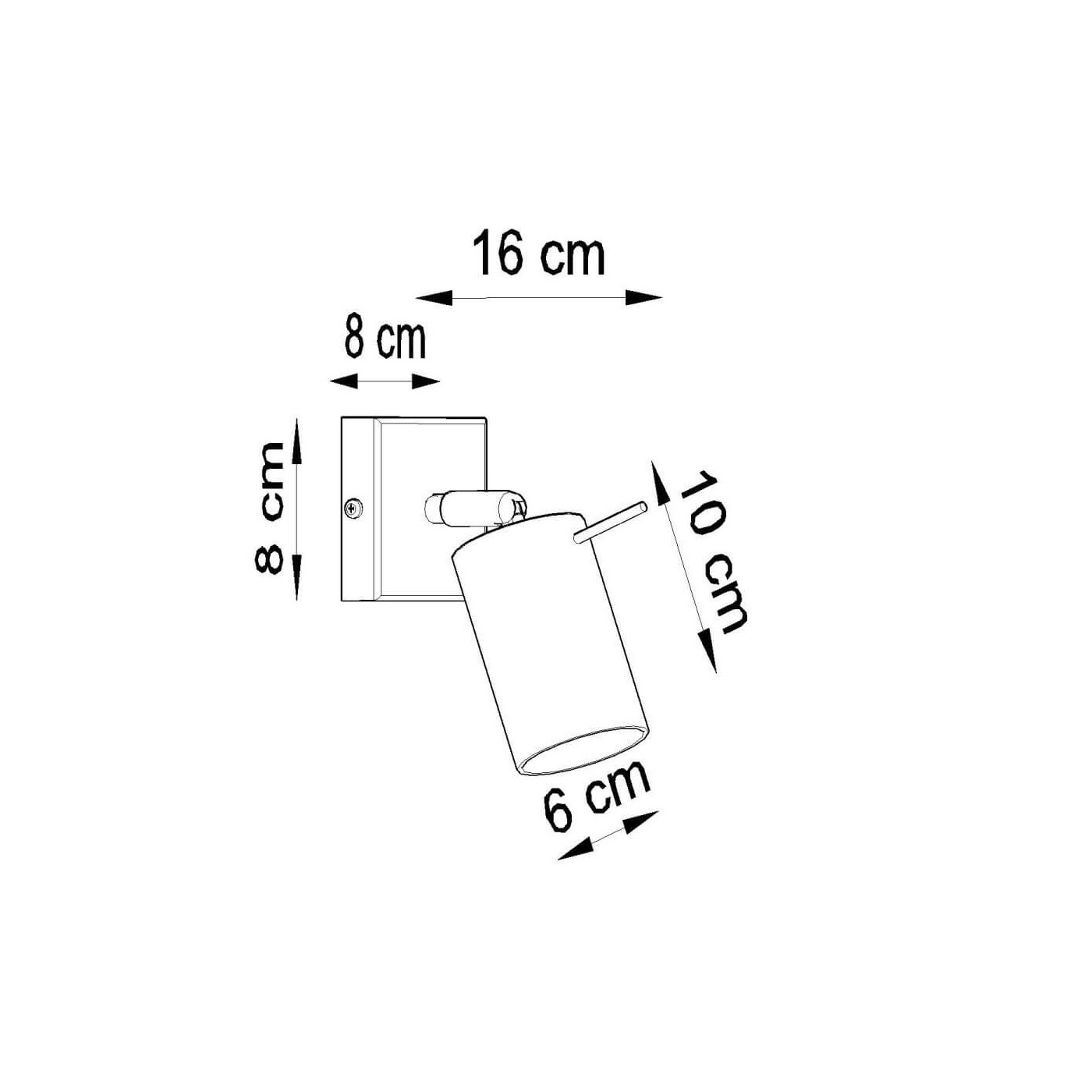 Kinkiet Ring Czarny SL.0091 Sollux