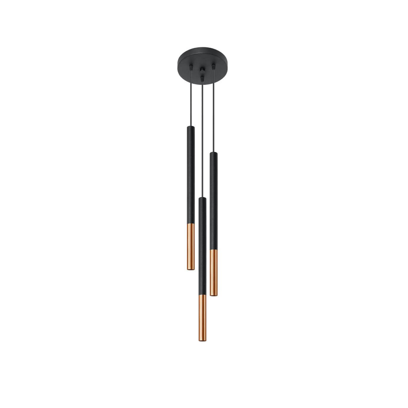 Lampa Wisząca Mozaica 3P Czarny/Miedziany SL.0890 Sollux