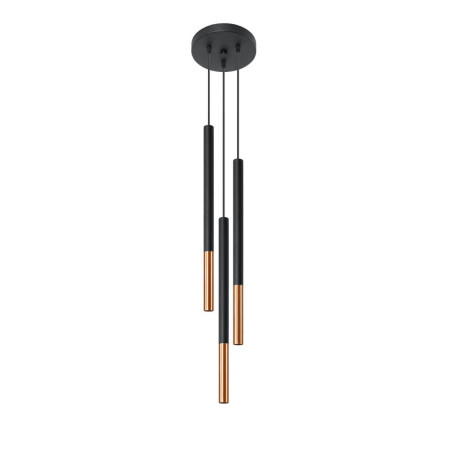 Lampa Wisząca Mozaica 3P Czarny/Miedziany SL.0890 Sollux