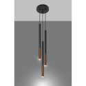 Lampa Wisząca Mozaica 3P Czarny/Miedziany SL.0890 Sollux
