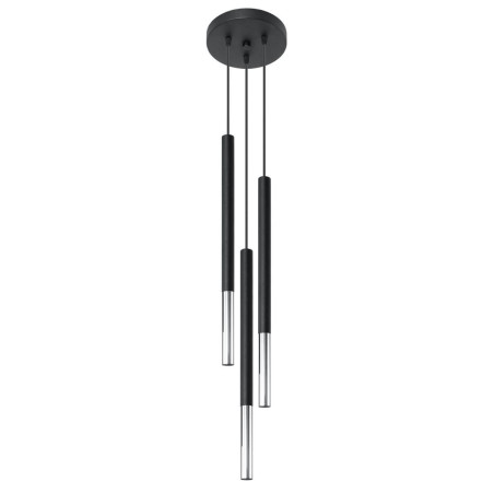 Lampa Wisząca Mozaica 3P Czarny/Chrom SL.0887 Sollux