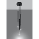Lampa Wisząca Mozaica 3P Czarny/Chrom SL.0887 Sollux