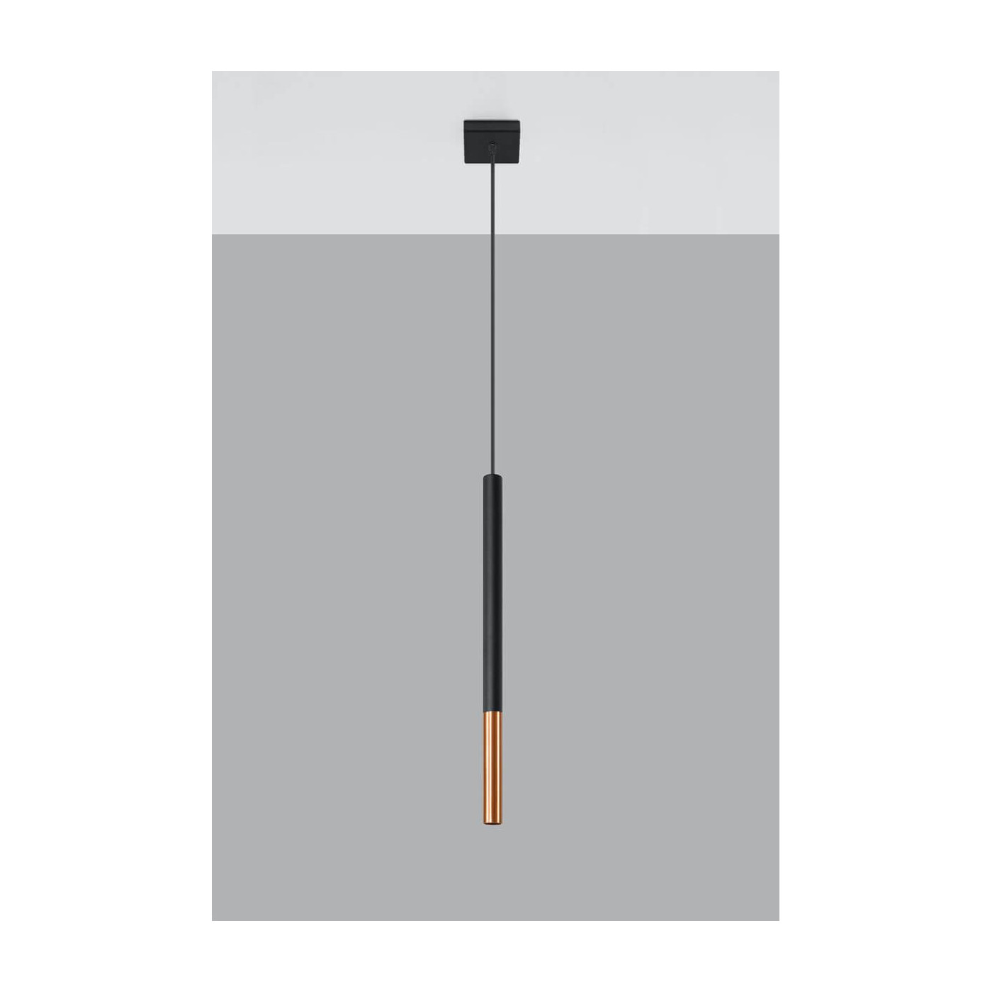 Lampa Wisząca Mozaica 1 Czarny/Miedziany SL.0888 Sollux