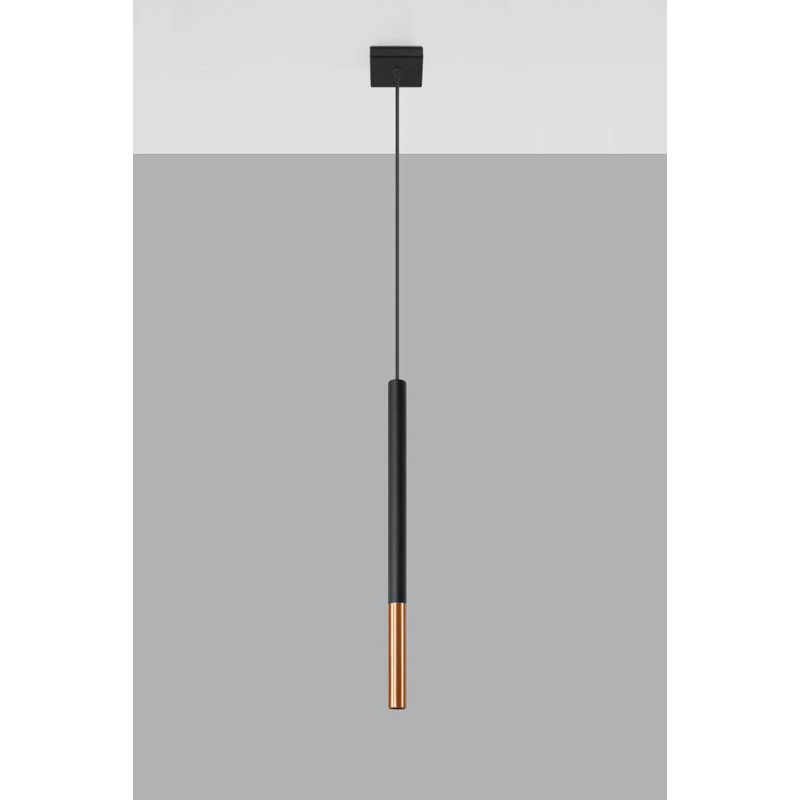Lampa Wisząca Mozaica 1 Czarny/Miedziany SL.0888 Sollux