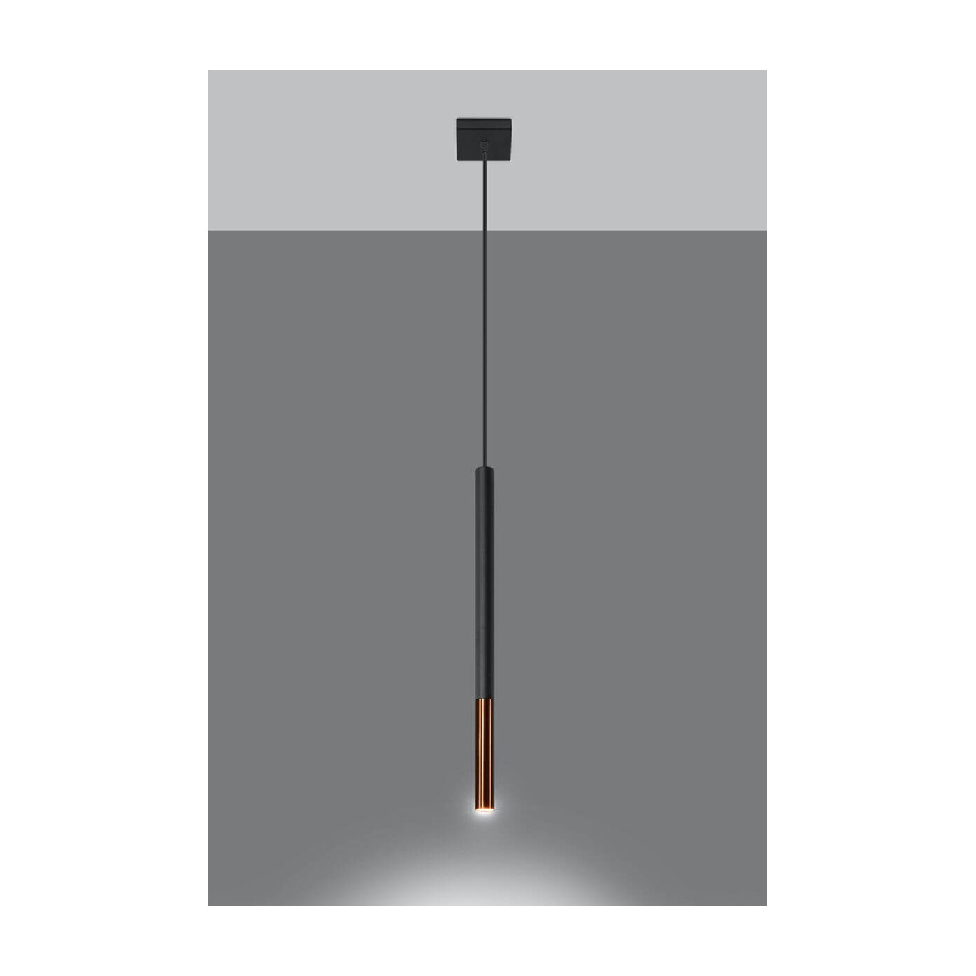 Lampa Wisząca Mozaica 1 Czarny/Miedziany SL.0888 Sollux