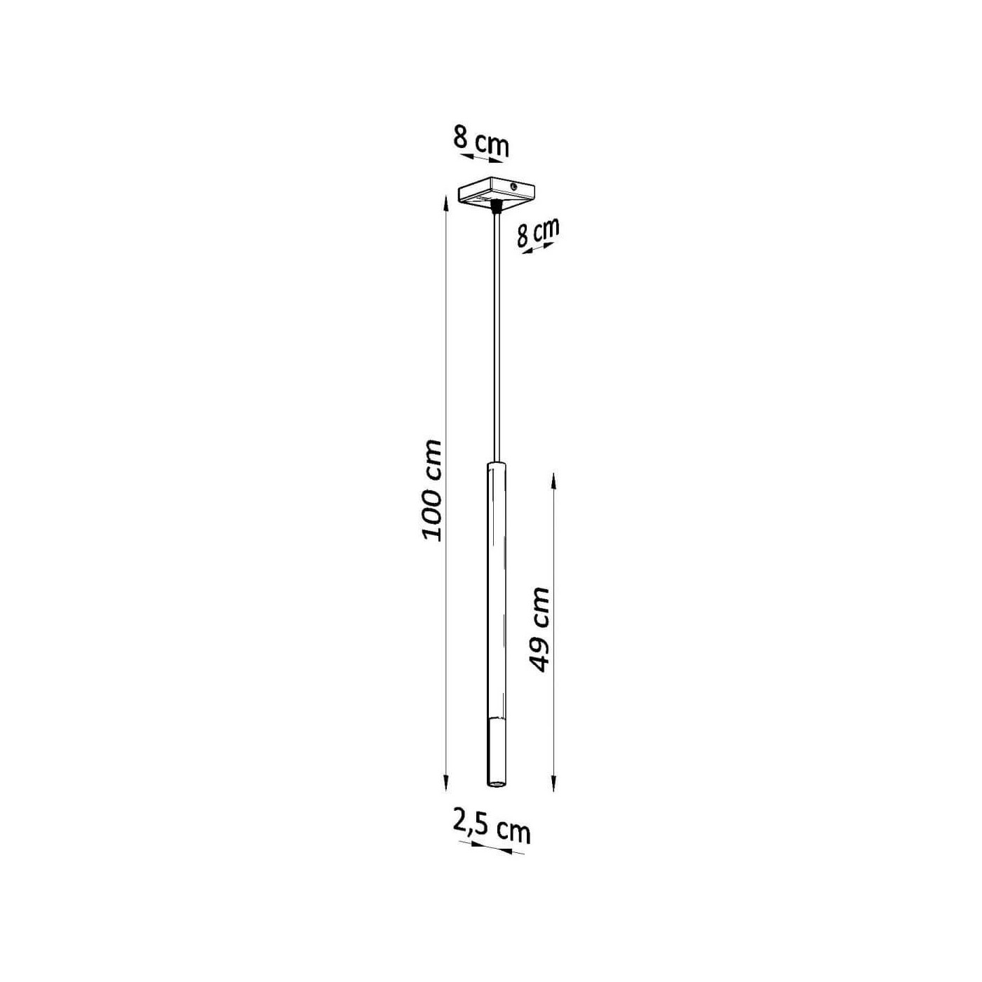 Lampa Wisząca Mozaica 1 Czarny/Miedziany SL.0888 Sollux