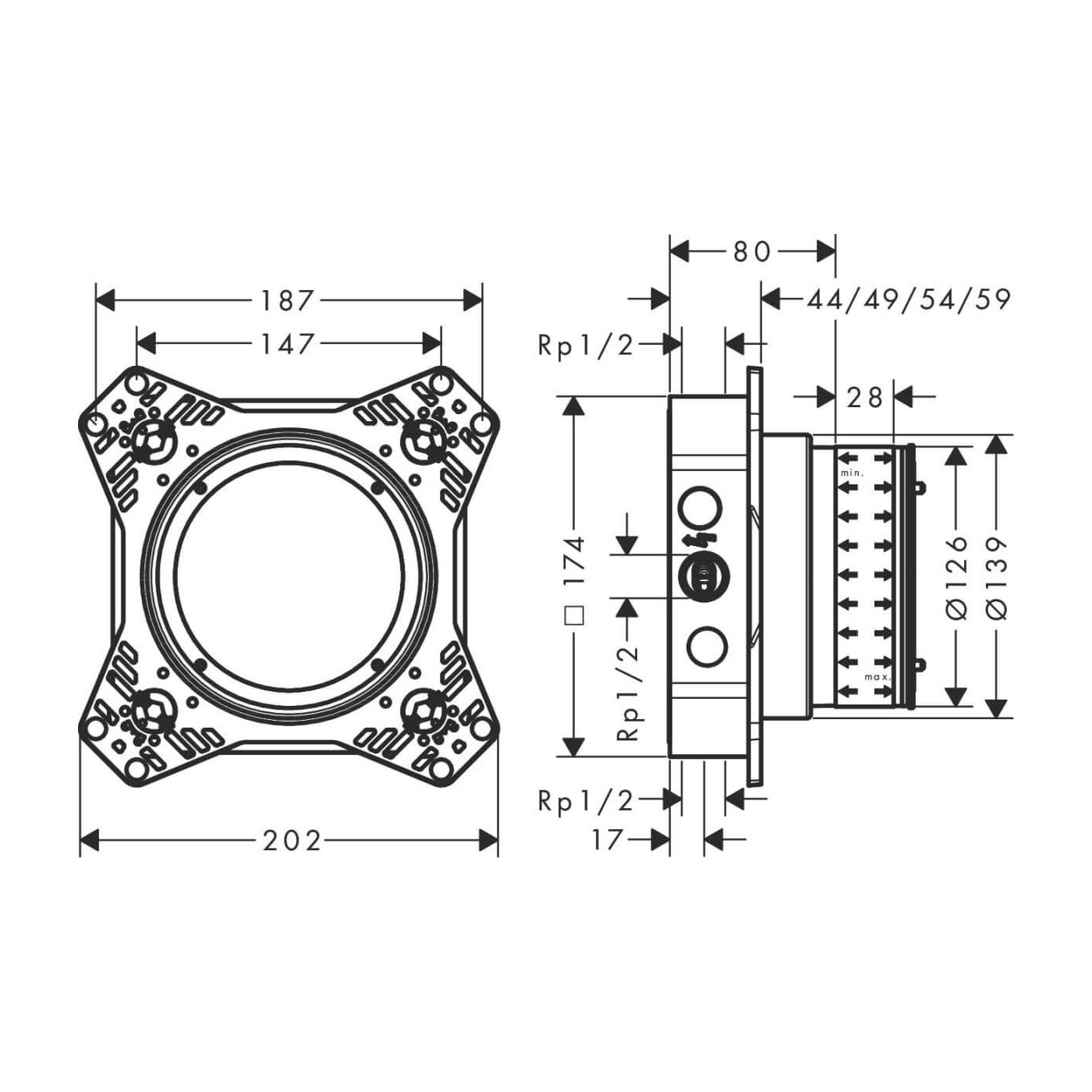 Element Podtynkowy Ibox Universal 01500180 Hansgrohe