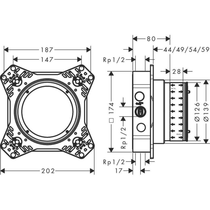 Element Podtynkowy Ibox Universal 01500180 Hansgrohe
