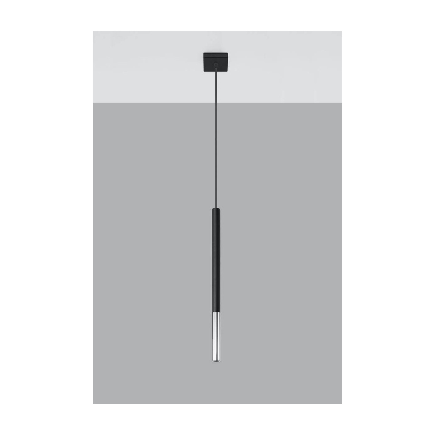 Lampa Wisząca Mozaica 1 Czarny/Chrom SL.0885 Sollux