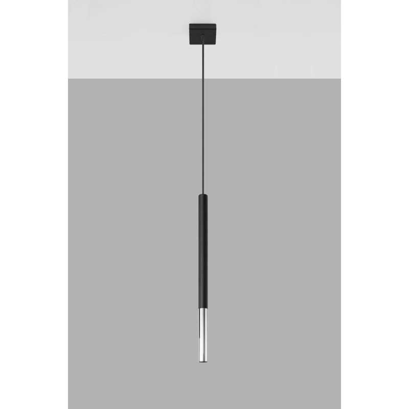 Lampa Wisząca Mozaica 1 Czarny/Chrom SL.0885 Sollux