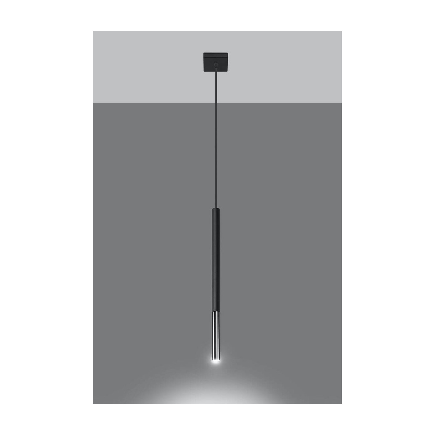 Lampa Wisząca Mozaica 1 Czarny/Chrom SL.0885 Sollux