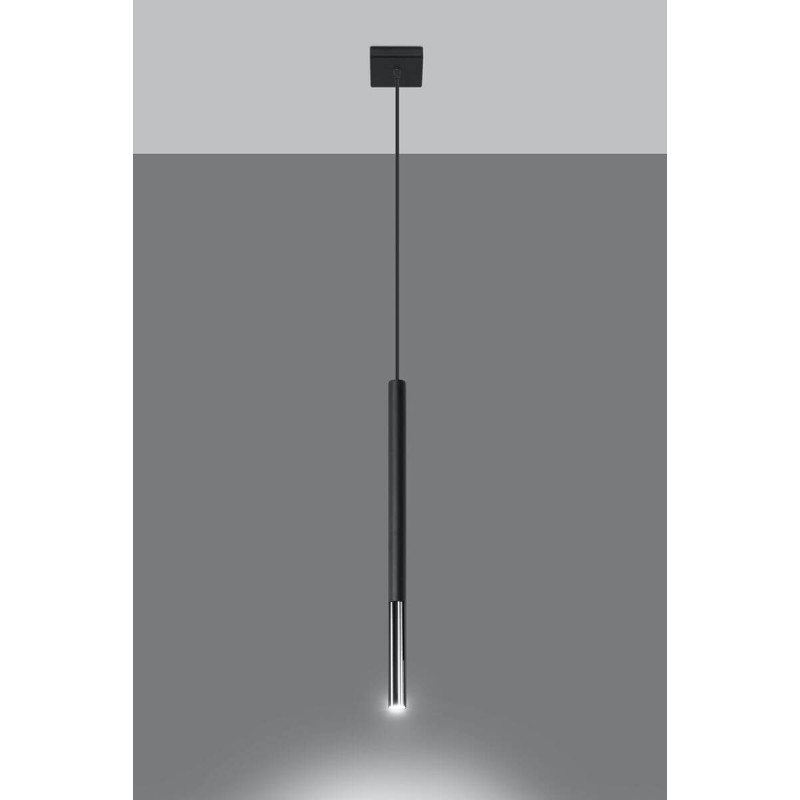 Lampa Wisząca Mozaica 1 Czarny/Chrom SL.0885 Sollux