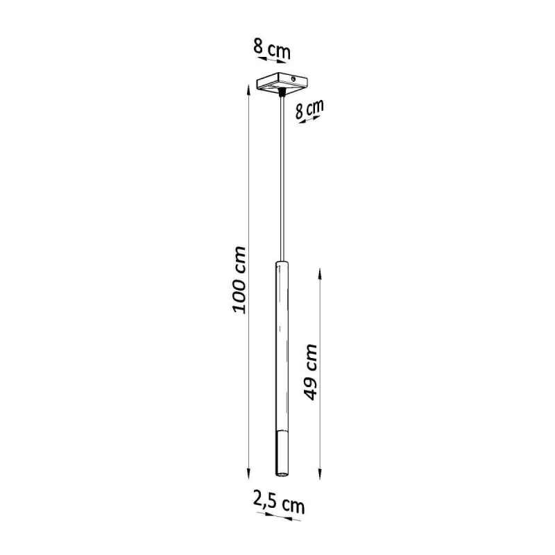 Lampa Wisząca Mozaica 1 Czarny/Chrom SL.0885 Sollux