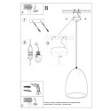 Lampa Wisząca Ceramiczna Bukano SL.0842 Sollux