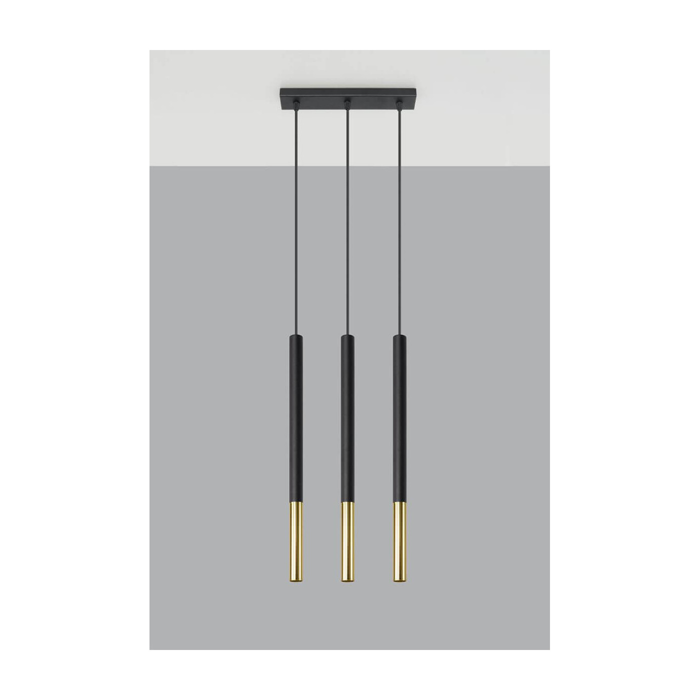 Lampa Wisząca Mozaica 3L Czarny/Złoty SL.0892 Sollux
