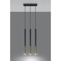 Lampa Wisząca Mozaica 3L Czarny/Złoty SL.0892 Sollux