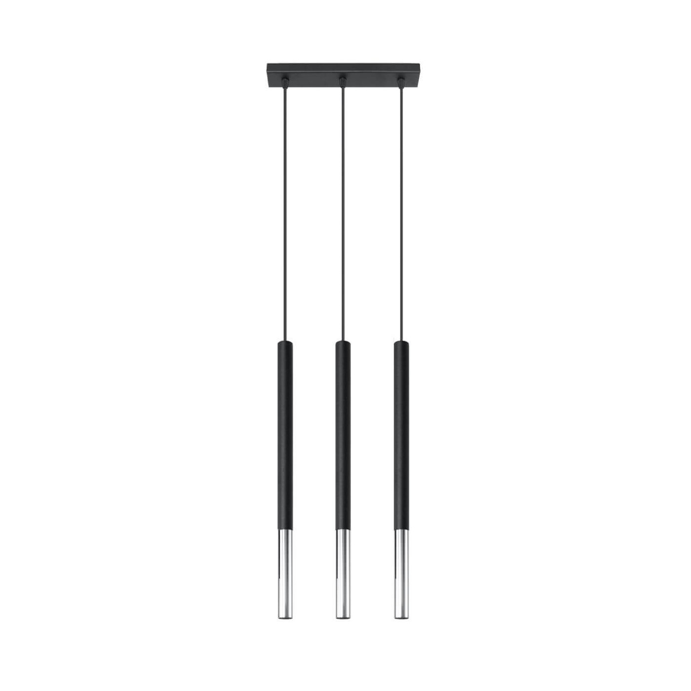 Lampa Wisząca Mozaica 3L Czarny/Chrom SL.0886 Sollux
