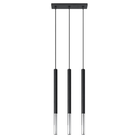 Lampa Wisząca Mozaica 3L Czarny/Chrom SL.0886 Sollux