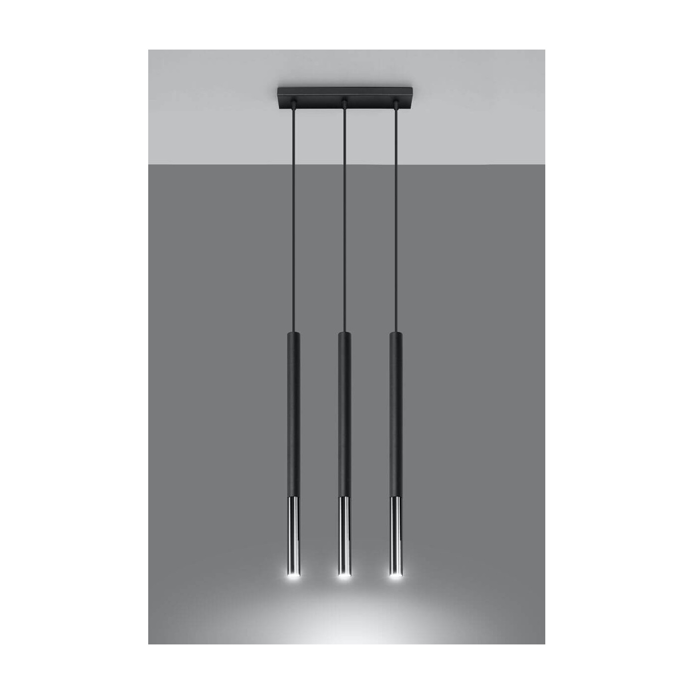 Lampa Wisząca Mozaica 3L Czarny/Chrom SL.0886 Sollux