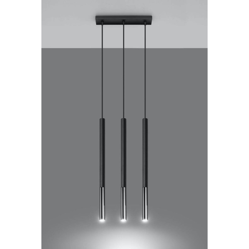 Lampa Wisząca Mozaica 3L Czarny/Chrom SL.0886 Sollux