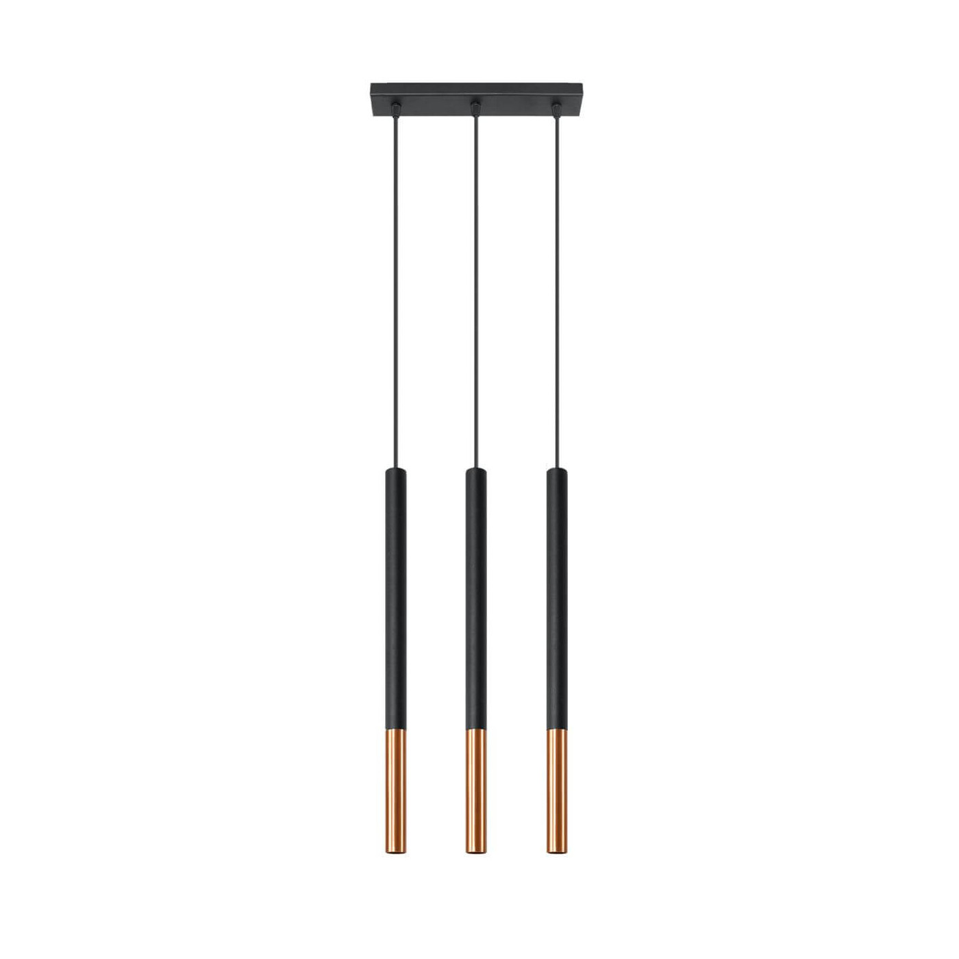Lampa Wisząca Mozaica 3L Czarny/Miedziany SL.0889 Sollux