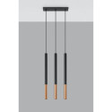 Lampa Wisząca Mozaica 3L Czarny/Miedziany SL.0889 Sollux