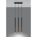 Lampa Wisząca Mozaica 3L Czarny/Miedziany SL.0889 Sollux