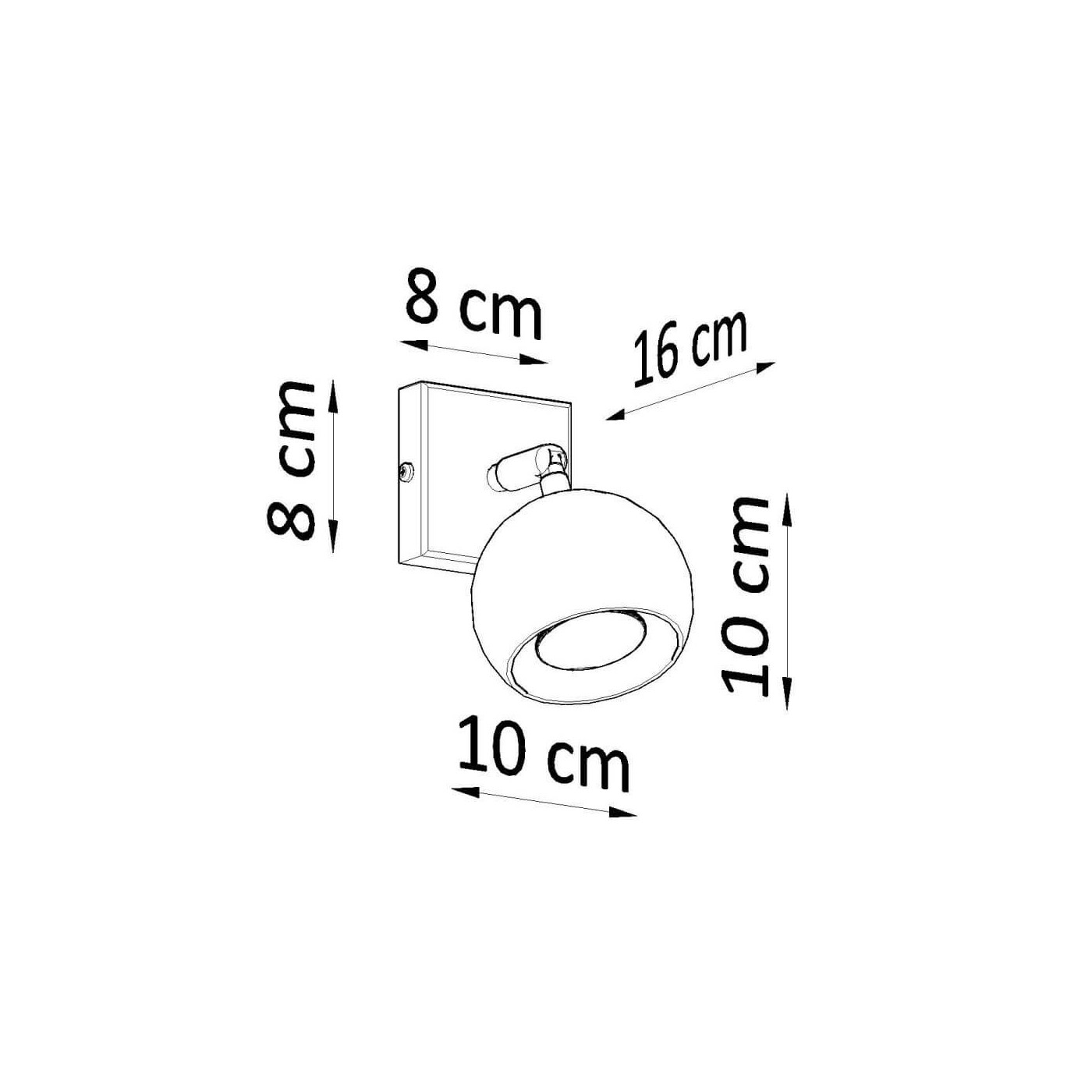 Kinkiet Oculare Biały SL.0437 Sollux