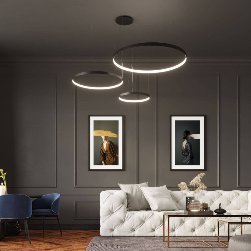 Żyrandol Rio 55 Czarny LED 3000K TH.106 Sollux