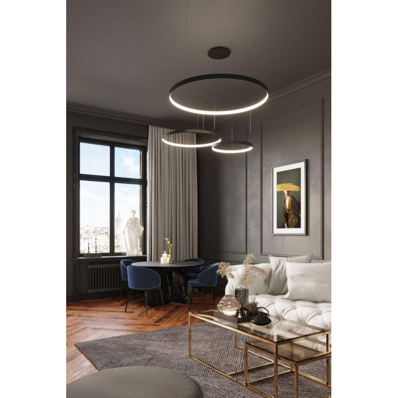 Żyrandol Rio 55 Czarny LED 3000K TH.106 Sollux