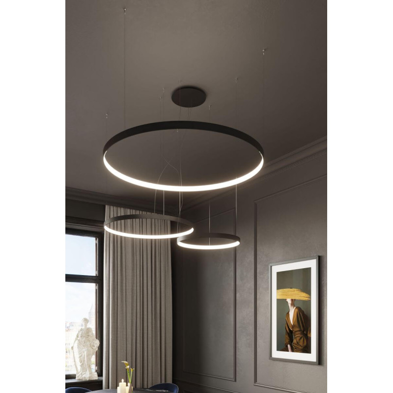 Żyrandol Rio 55 Czarny LED 3000K TH.106 Sollux