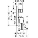 Bateria Wannowa Podtynkowa Finoris 76415670 Hansgrohe