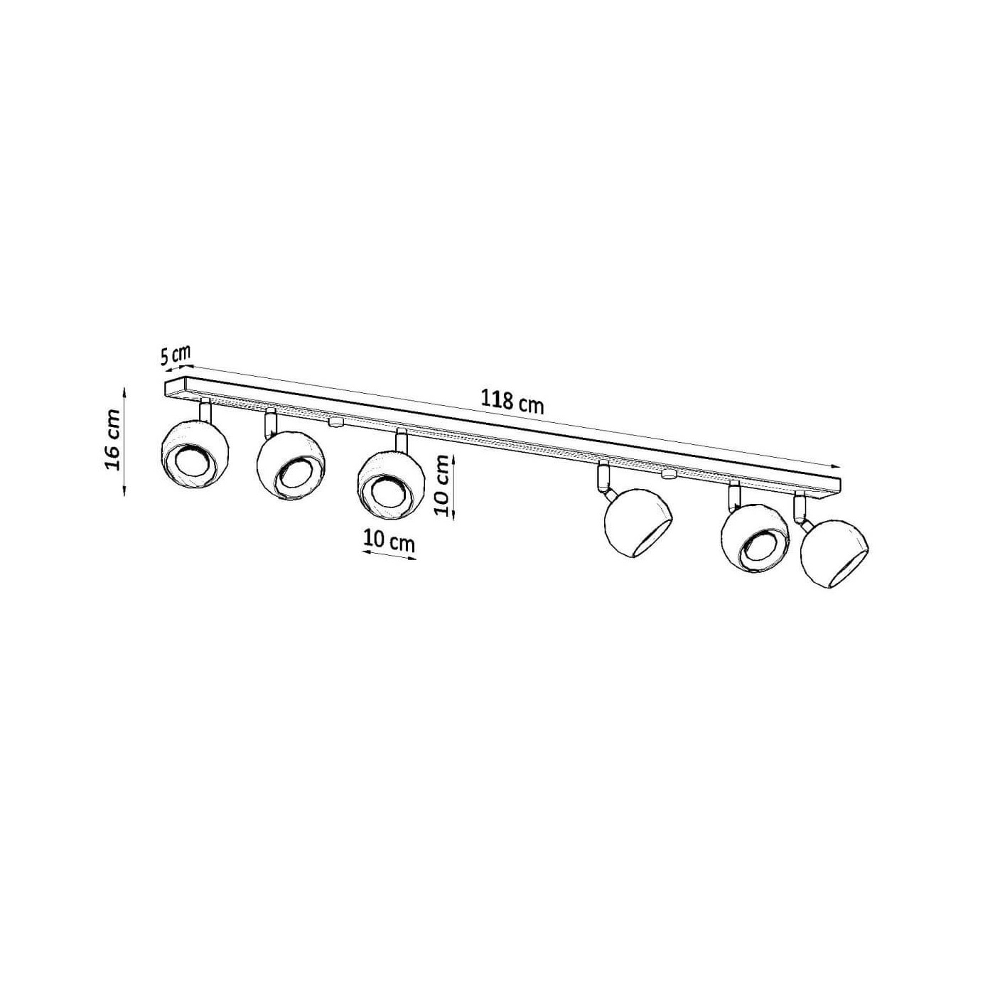 Plafon Oculare 6L Biały SL.0442 Sollux