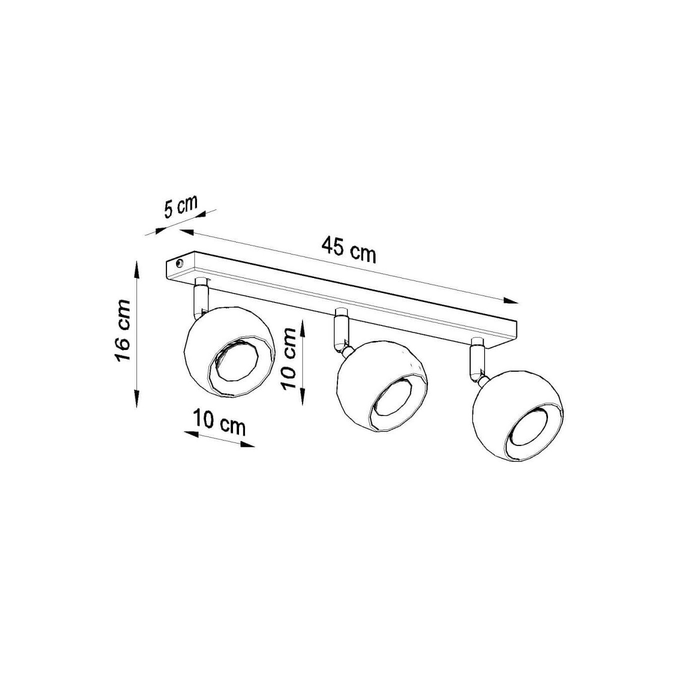 Plafon Oculare 3 Biały SL.0439 Sollux