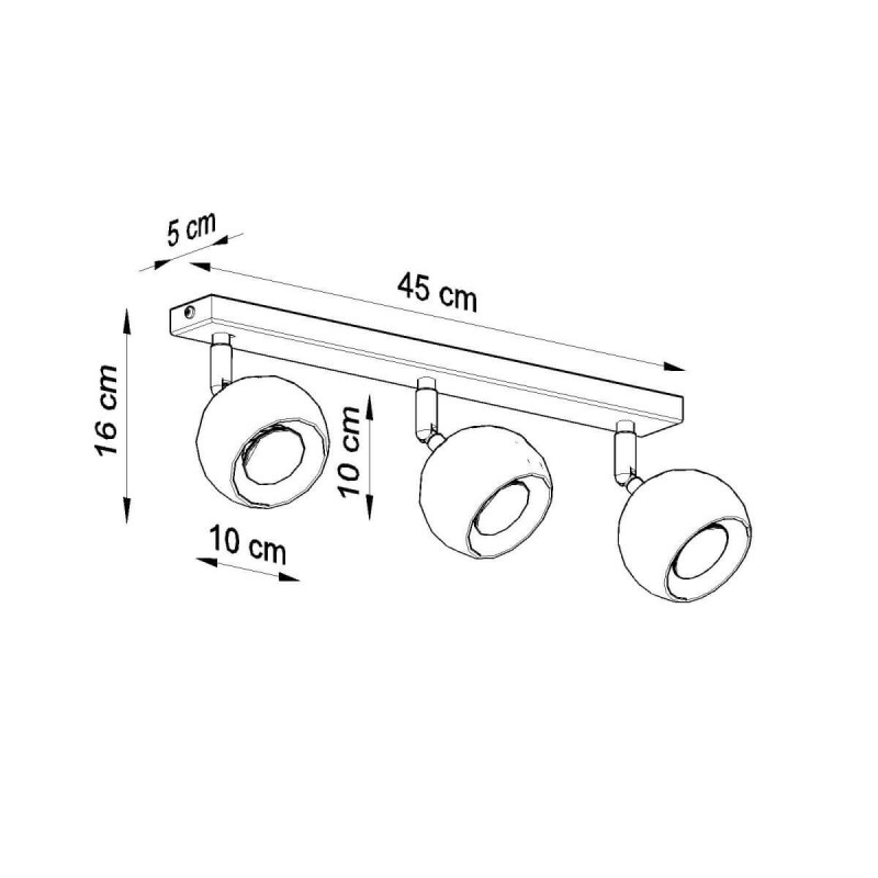 Plafon Oculare 3 Biały SL.0439 Sollux