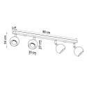 Plafon Oculare 4L Biały SL.0441 Sollux