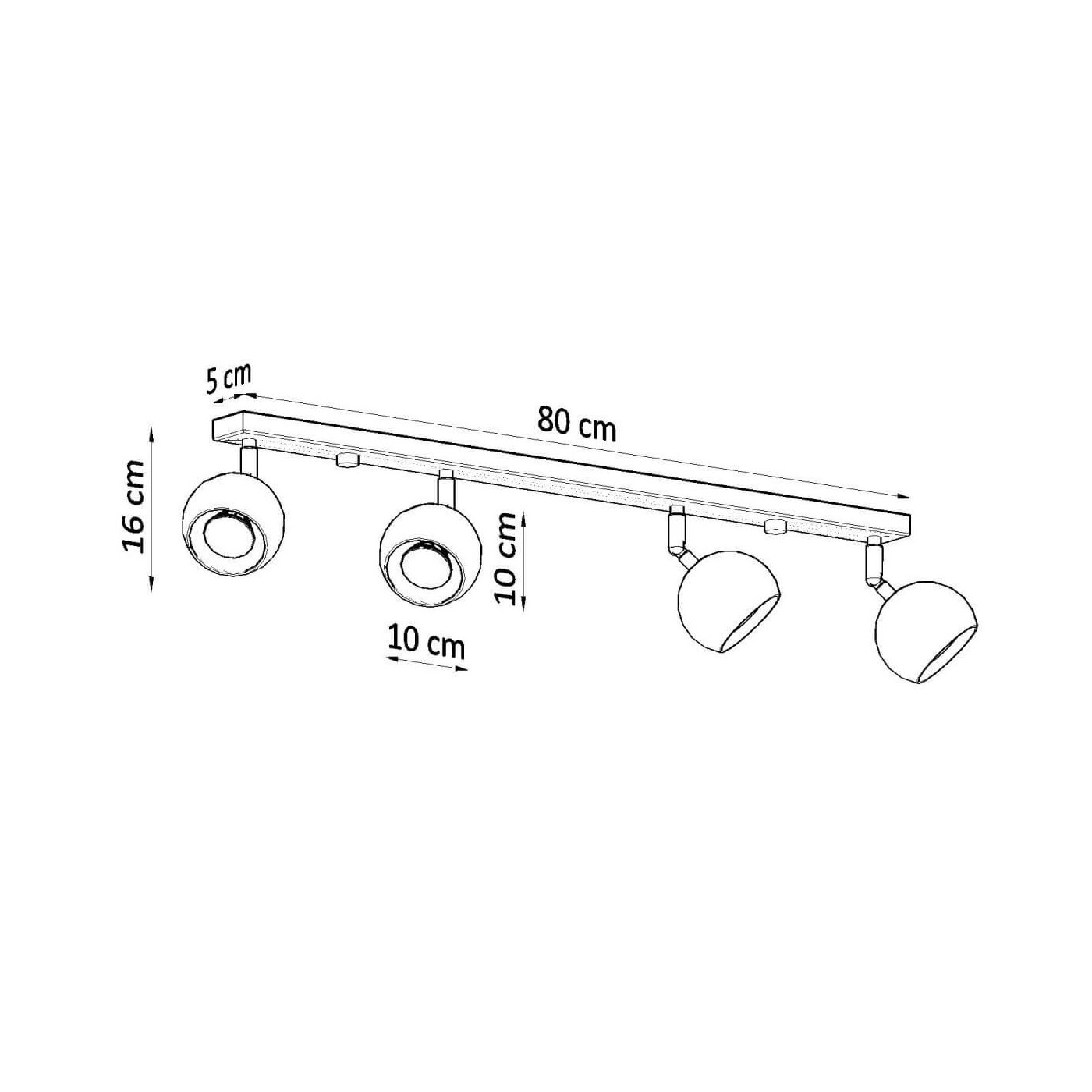 Plafon Oculare 4L Biały SL.0441 Sollux