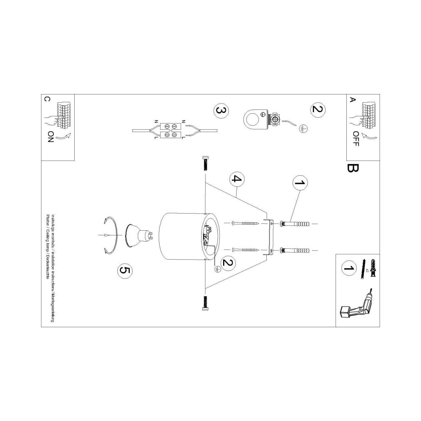 Plafon Orbis Naturalne Drewno SL.0492 Sollux
