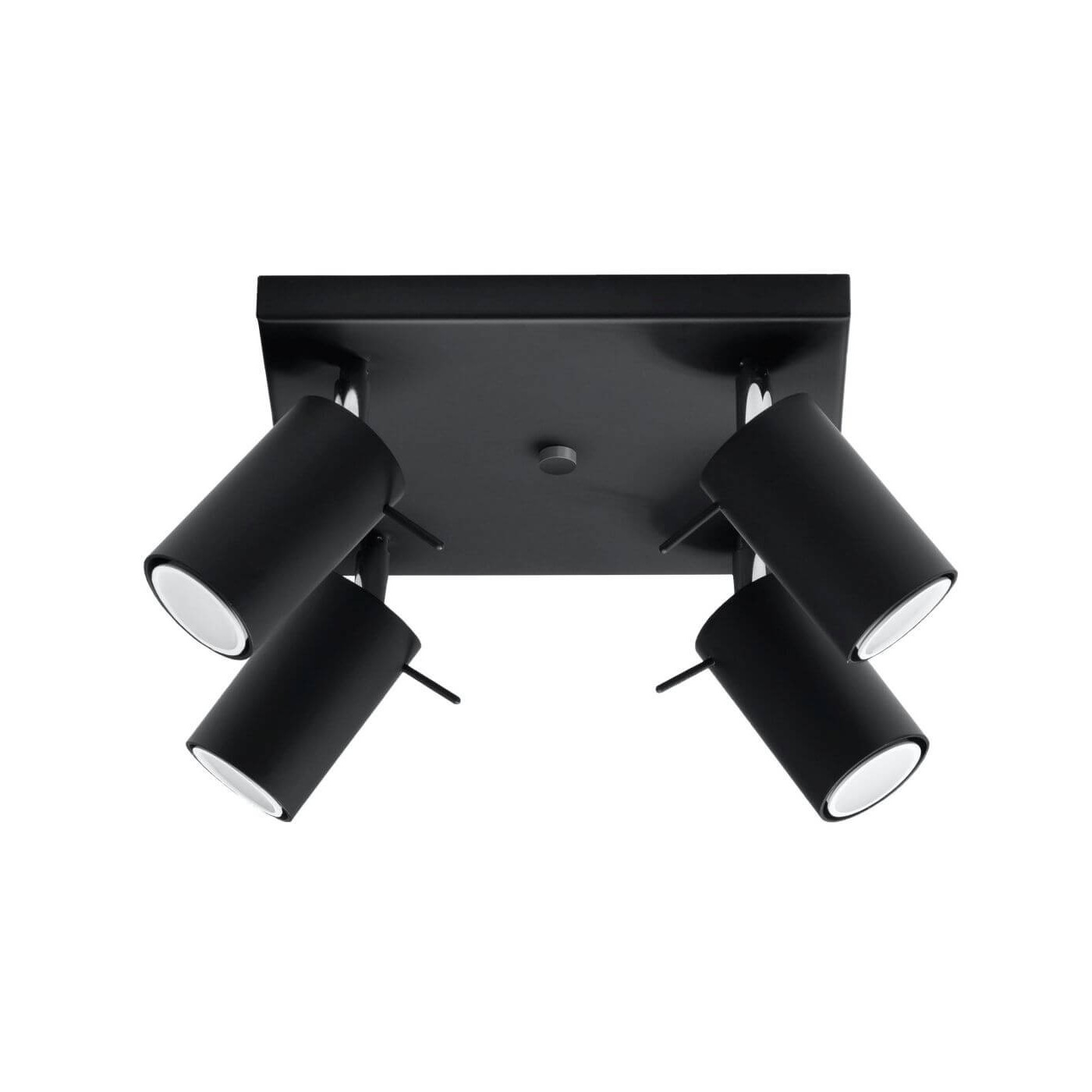 Plafon Ring 4 Czarny SL.0094 Sollux
