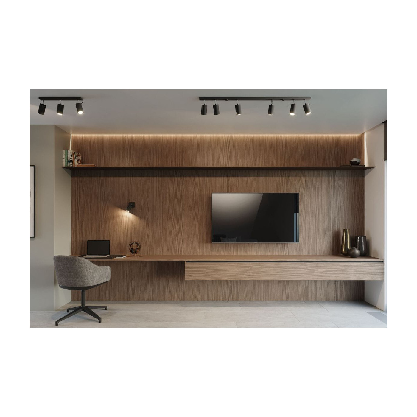 Plafon Ring 4 Czarny SL.0094 Sollux