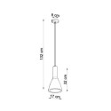 Lampa Wisząca Empoli Szary SL.0280 Sollux