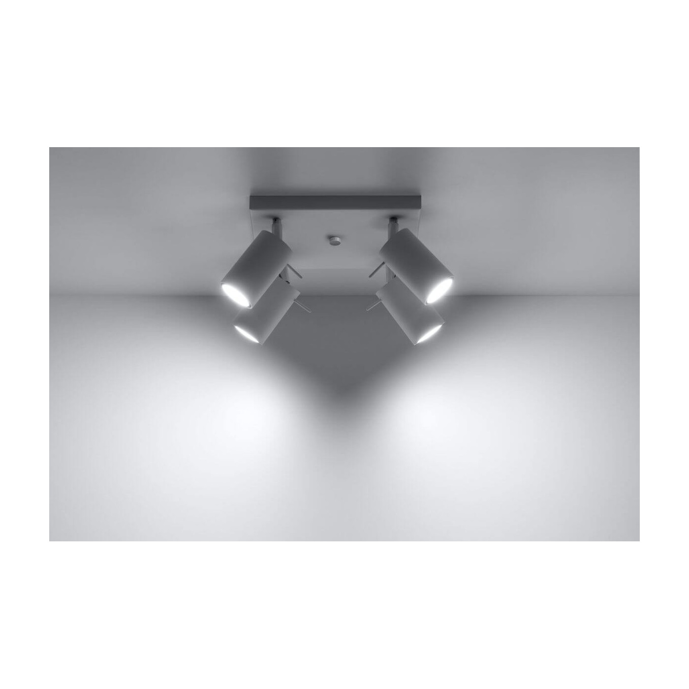 Plafon Ring 4 Biały SL.0090 Sollux