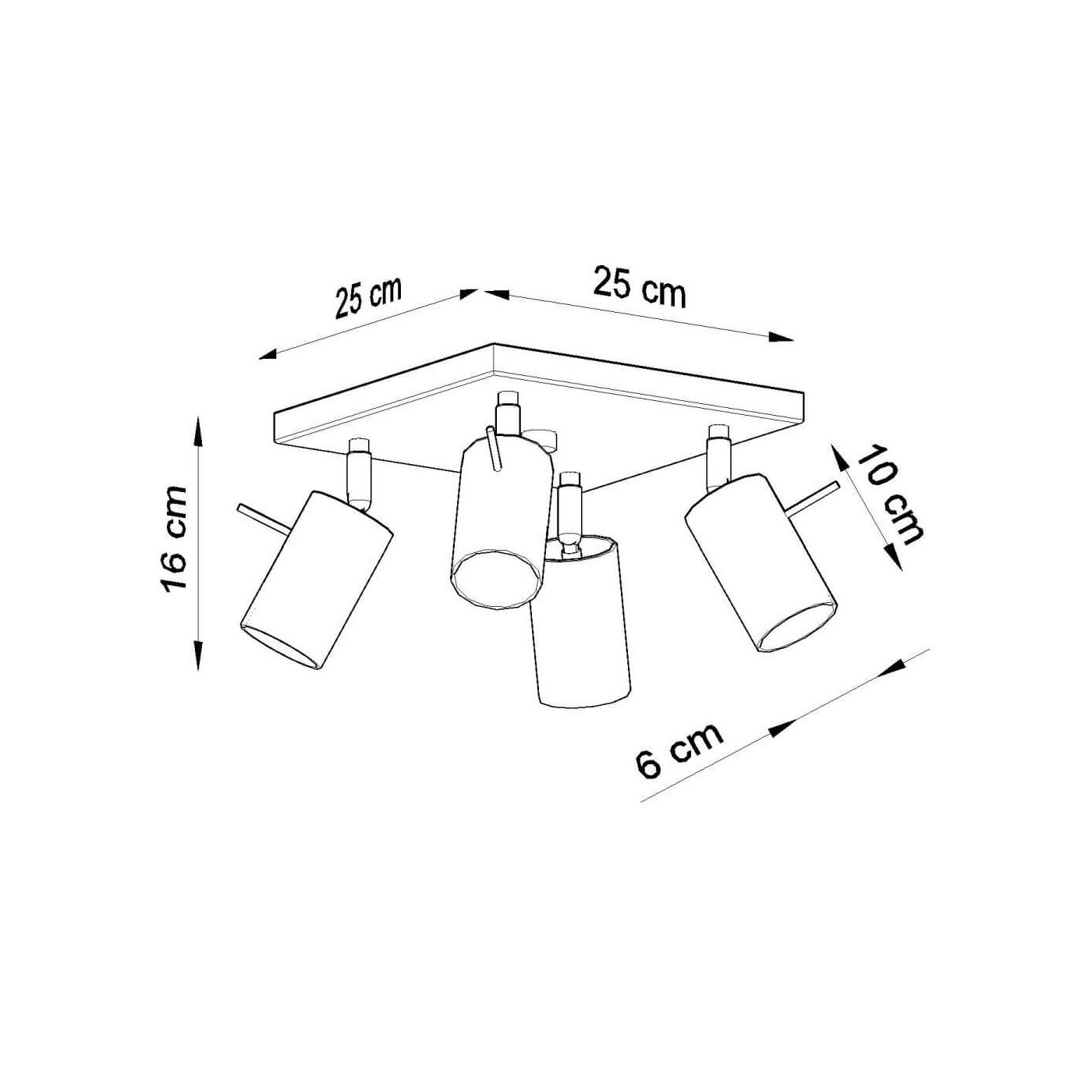 Plafon Ring 4 Biały SL.0090 Sollux