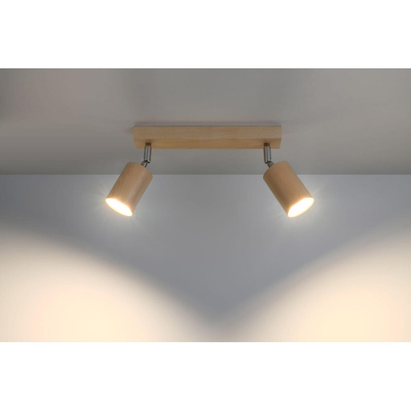 Plafon Berg 2 Naturalne Drewno SL.0702 Sollux