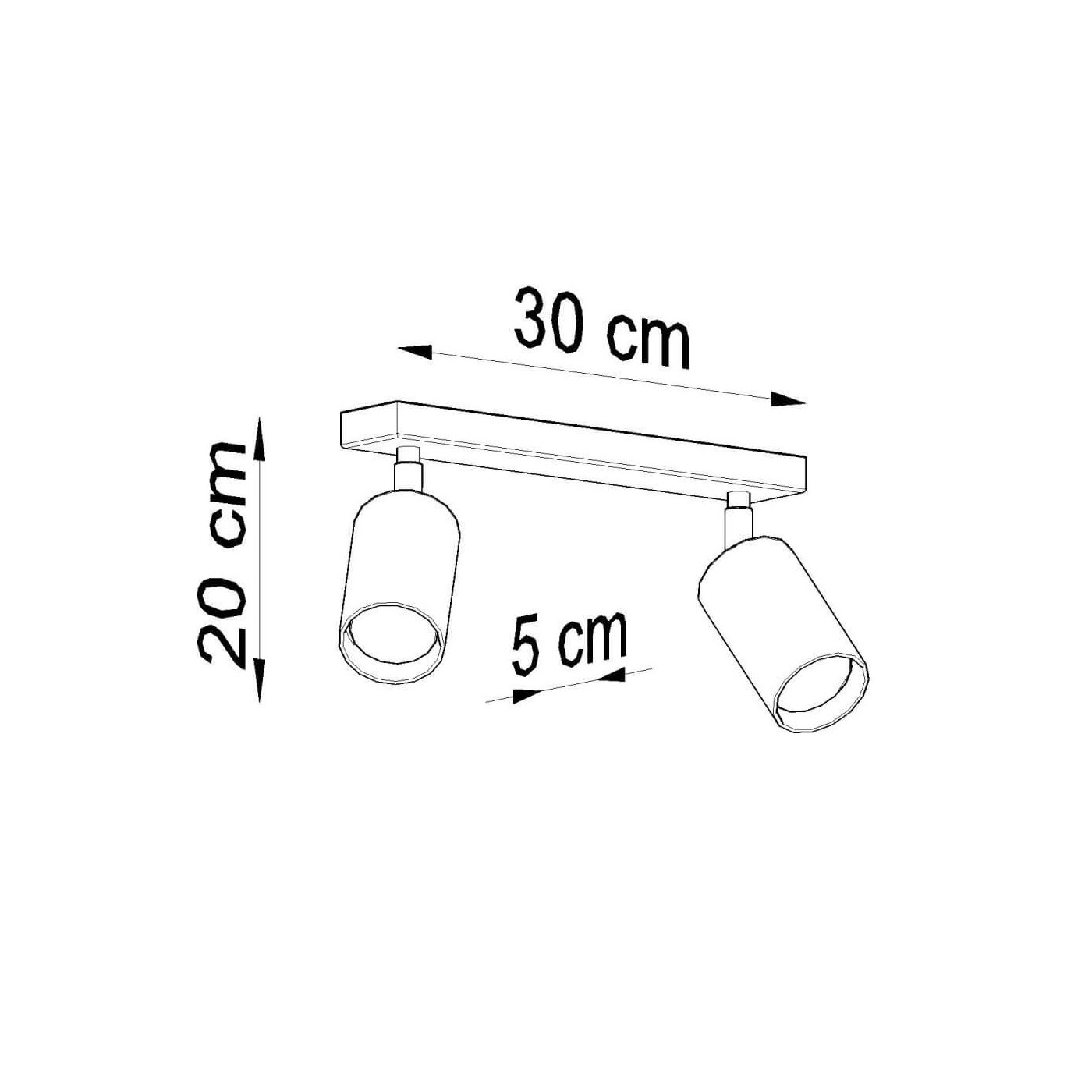 Plafon Berg 2 Naturalne Drewno SL.0702 Sollux